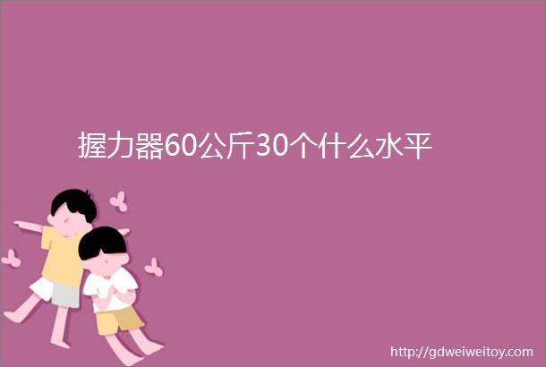 握力器60公斤30个什么水平