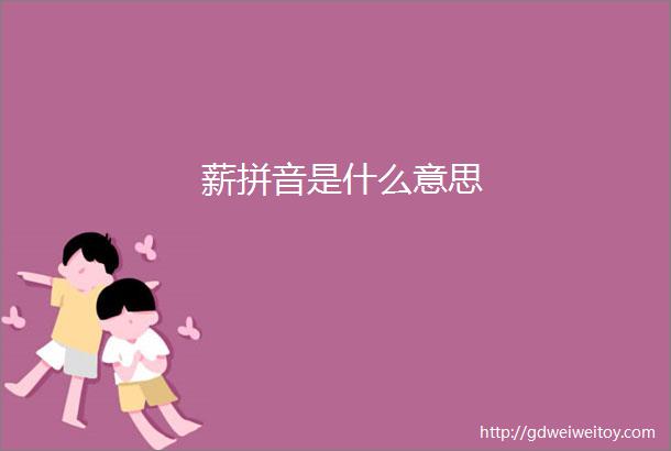 薪拼音是什么意思