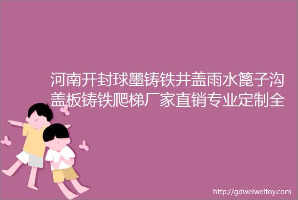 河南开封球墨铸铁井盖雨水篦子沟盖板铸铁爬梯厂家直销专业定制全国发货