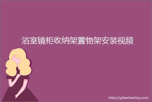 浴室镜柜收纳架置物架安装视频