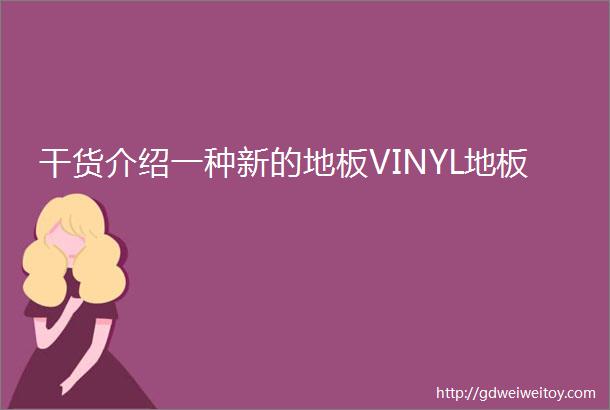 干货介绍一种新的地板VINYL地板