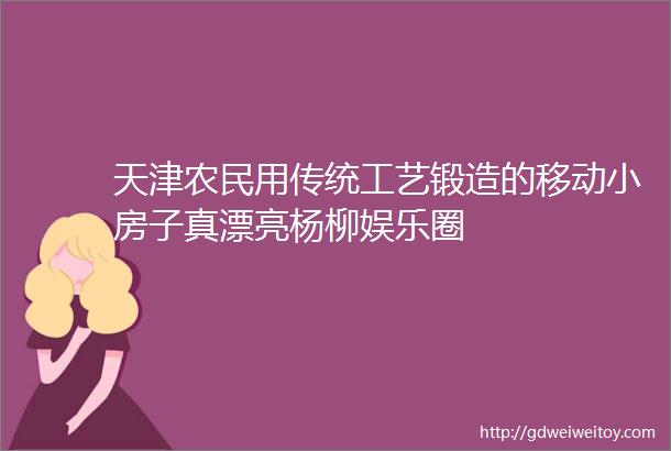 天津农民用传统工艺锻造的移动小房子真漂亮杨柳娱乐圈