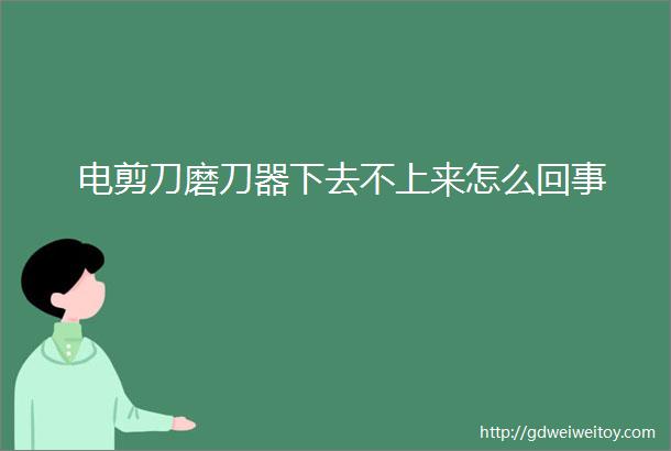 电剪刀磨刀器下去不上来怎么回事