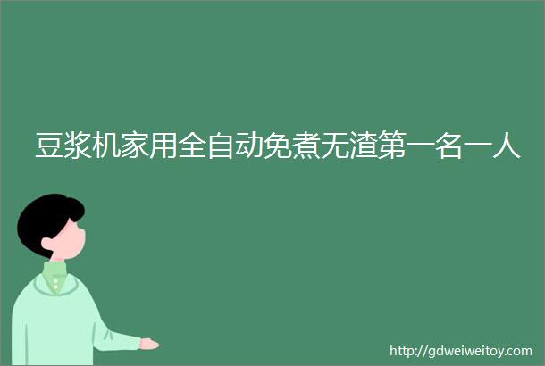 豆浆机家用全自动免煮无渣第一名一人