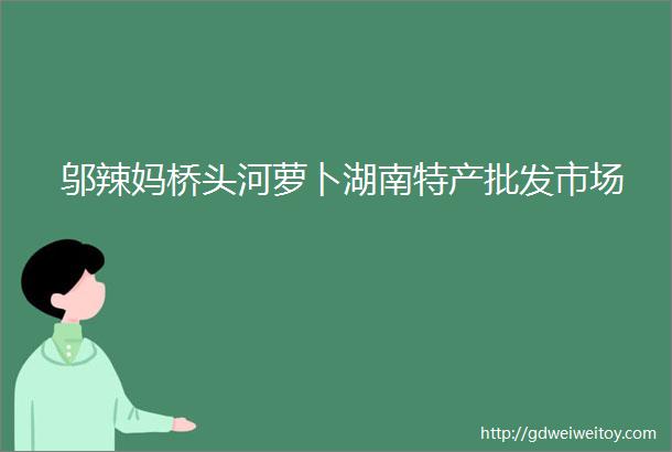 邬辣妈桥头河萝卜湖南特产批发市场