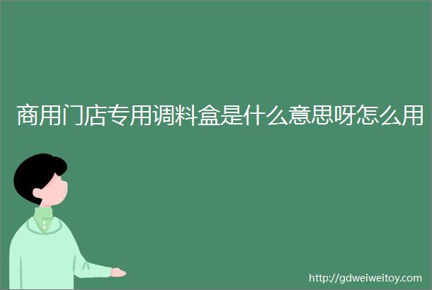 商用门店专用调料盒是什么意思呀怎么用