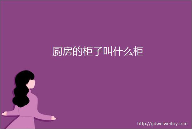 厨房的柜子叫什么柜