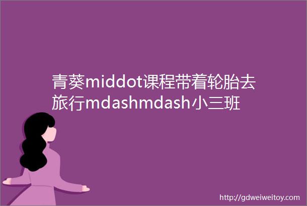 青葵middot课程带着轮胎去旅行mdashmdash小三班班本课程活动报道