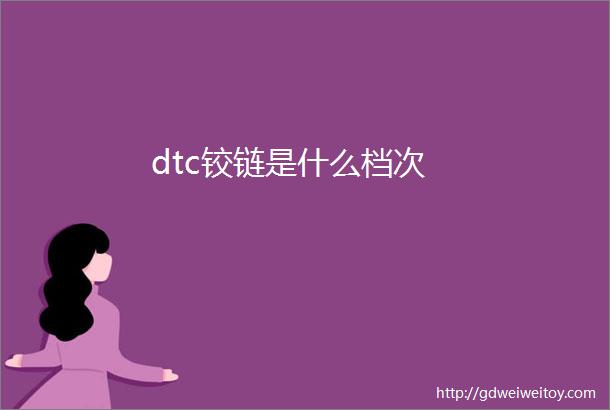 dtc铰链是什么档次