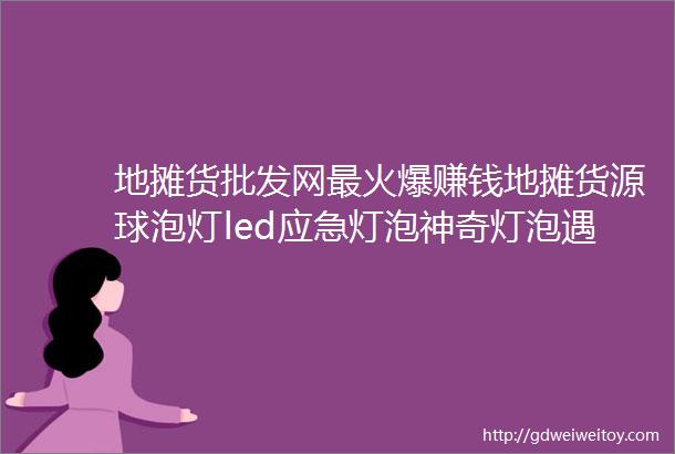 地摊货批发网最火爆赚钱地摊货源球泡灯led应急灯泡神奇灯泡遇水就亮智能应急球泡灯充电水能灯泡厂家直销