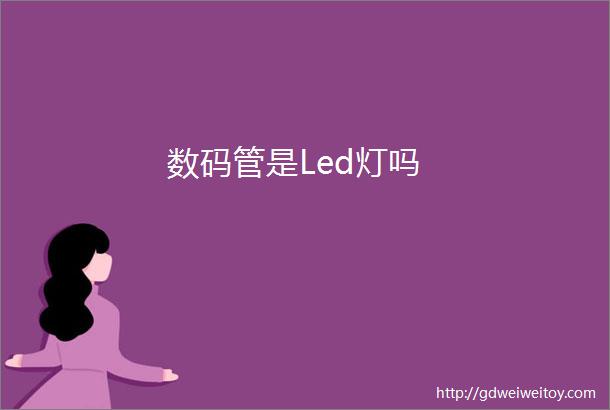 数码管是Led灯吗