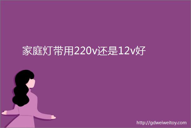 家庭灯带用220v还是12v好