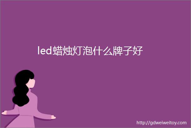 led蜡烛灯泡什么牌子好