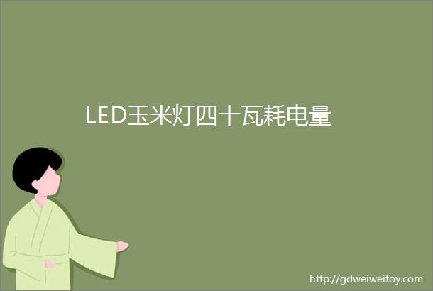 LED玉米灯四十瓦耗电量