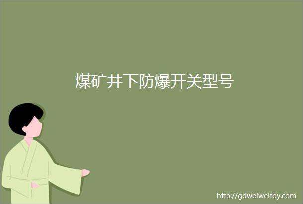 煤矿井下防爆开关型号