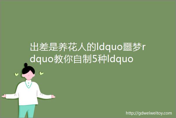 出差是养花人的ldquo噩梦rdquo教你自制5种ldquo浇水神器rdquo再也不犯愁