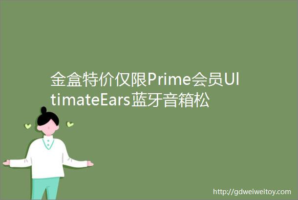 金盒特价仅限Prime会员UltimateEars蓝牙音箱松下旗舰耳机电池Blackstar吉他扩音器等大降价