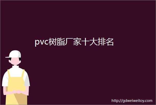 pvc树脂厂家十大排名