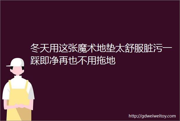 冬天用这张魔术地垫太舒服脏污一踩即净再也不用拖地