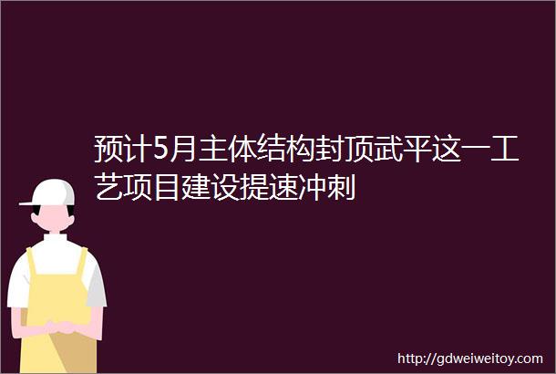 预计5月主体结构封顶武平这一工艺项目建设提速冲刺