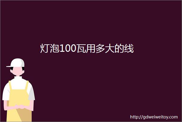 灯泡100瓦用多大的线