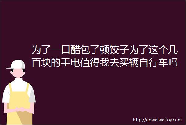 为了一口醋包了顿饺子为了这个几百块的手电值得我去买辆自行车吗