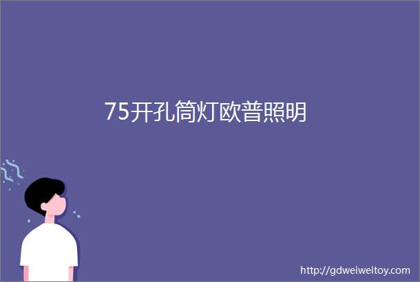 75开孔筒灯欧普照明