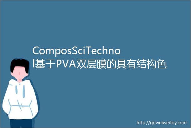 ComposSciTechnol基于PVA双层膜的具有结构色的湿响应智能传感器