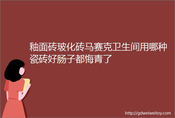 釉面砖玻化砖马赛克卫生间用哪种瓷砖好肠子都悔青了