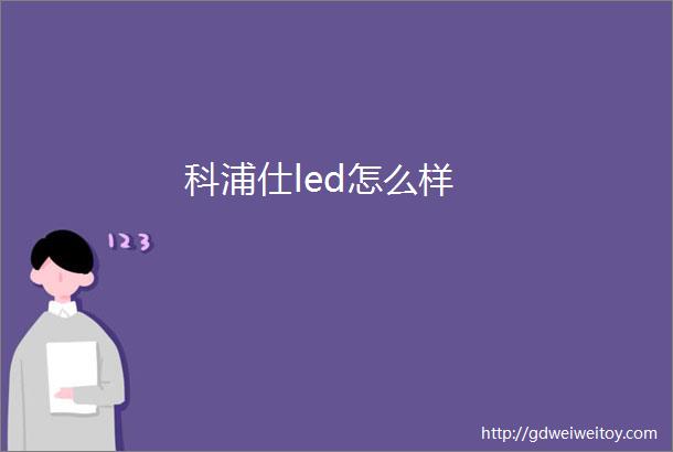 科浦仕led怎么样