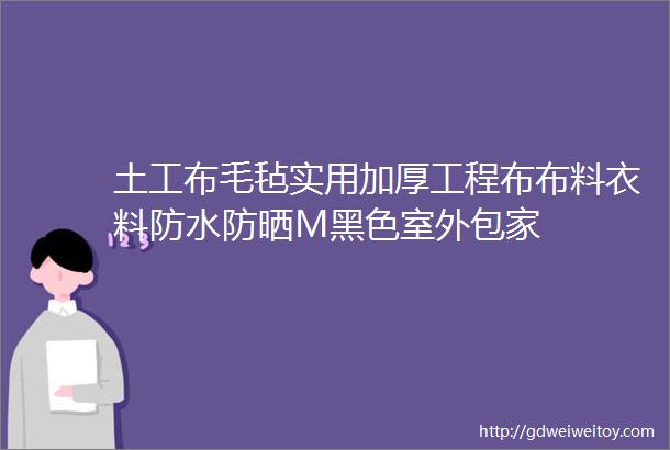 土工布毛毡实用加厚工程布布料衣料防水防晒M黑色室外包家