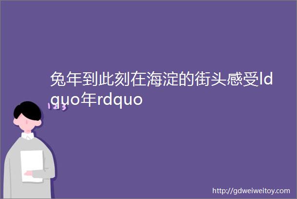 兔年到此刻在海淀的街头感受ldquo年rdquo