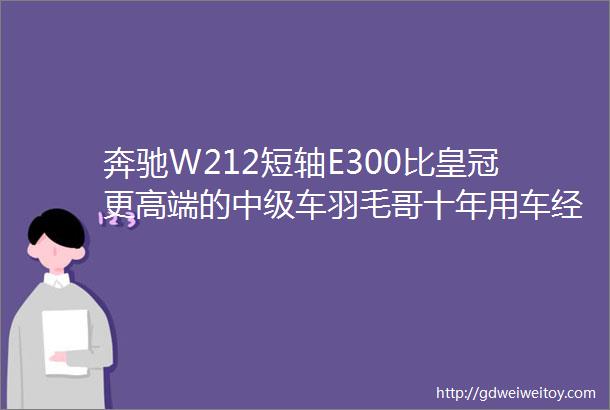 奔驰W212短轴E300比皇冠更高端的中级车羽毛哥十年用车经验分享