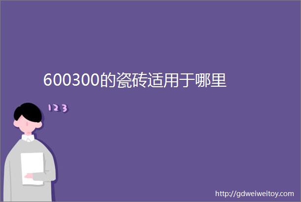 600300的瓷砖适用于哪里