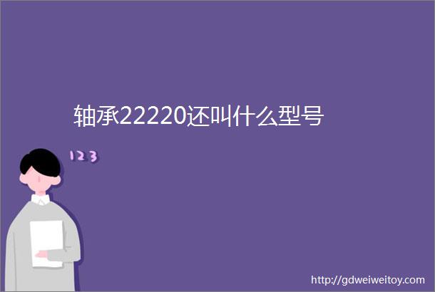 轴承22220还叫什么型号