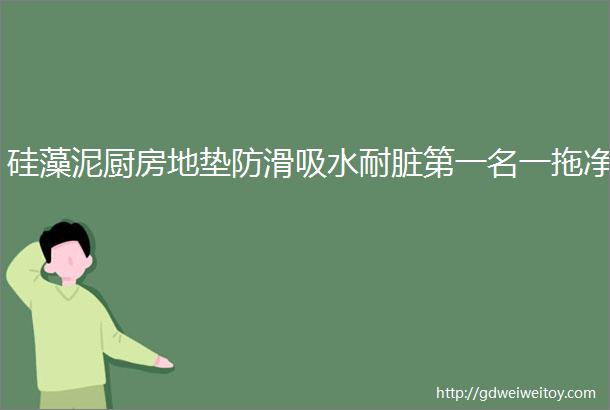 硅藻泥厨房地垫防滑吸水耐脏第一名一拖净