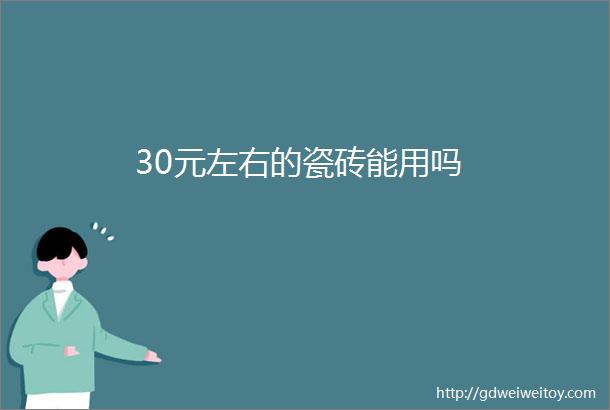 30元左右的瓷砖能用吗